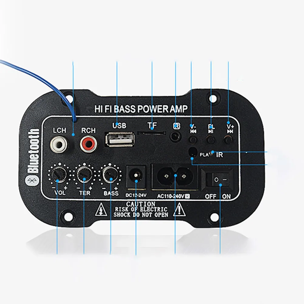 

1*Car Digital Card Bluetooth Amplifier Board Stereo Audio Amplifier Digital Power Amp For U Disk Mobile Phone Computer MP3