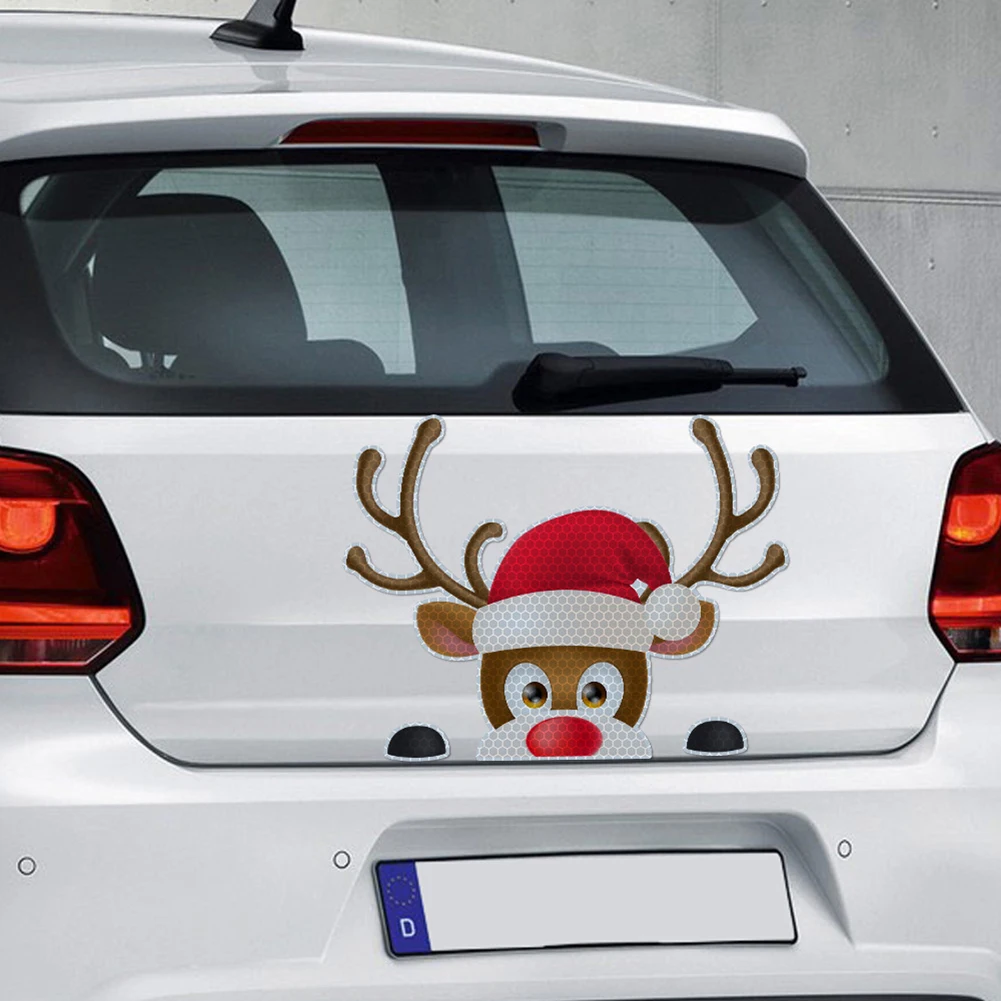 

Автомобильная наклейка, праздничные светящиеся рождественские наклейки для холодильника, реквизит для вечеринки, креативные поделки для а...