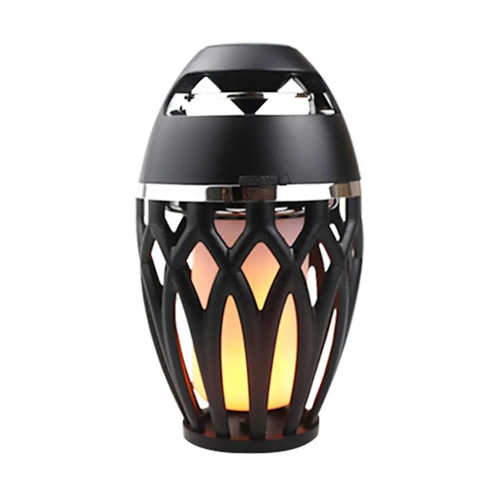 

Bluetooth-compatible Speaker Multifunctional Stereo Sound USB Charging LED Flame Lamp Torch Outdoor Wireless Subwoofer