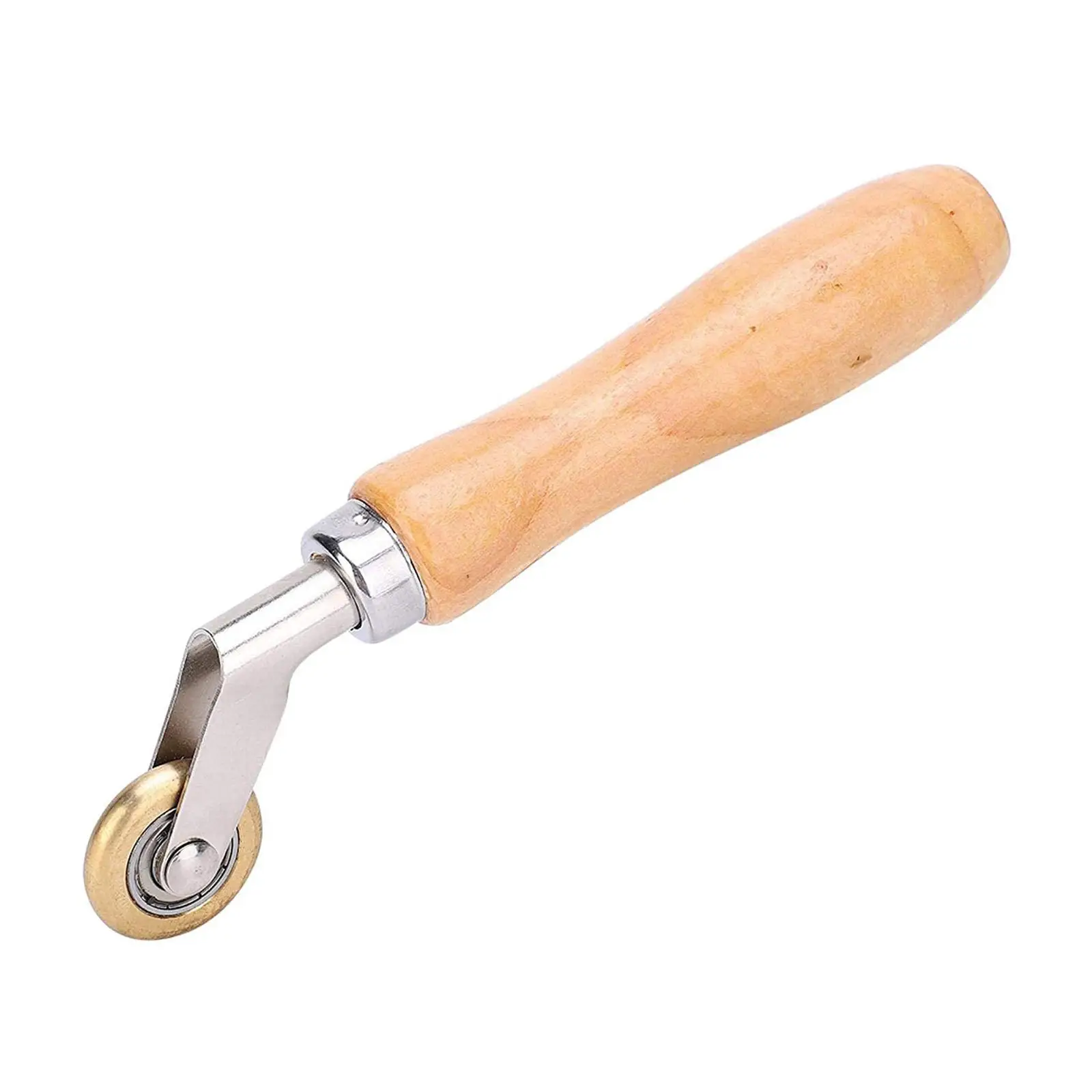 

Welding Handheld Roller Single Roofing Penny Roller with Non Slip Wooden Handle Corner Wallpaper Seam Roller for Flooring Corner