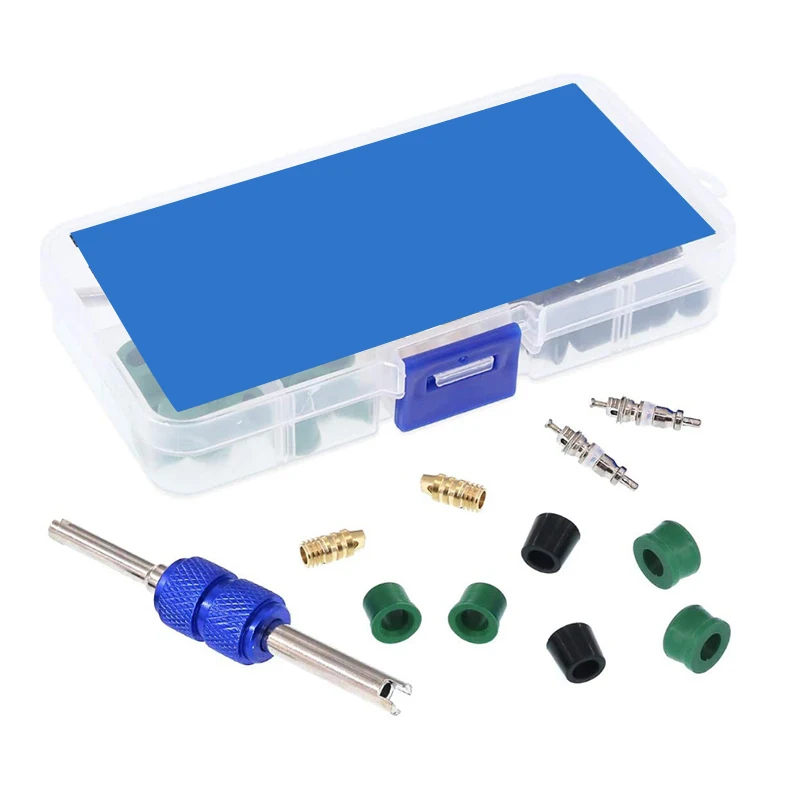 

71Pcs A/C Air Conditioning Valve Core R12 R134A Refrigeration Valve Core R12 / R134A AC Master Valve Core Repair Kit