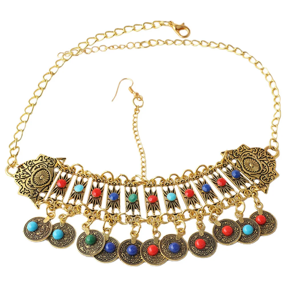 

Women's Chain Necklaces Coin Trendy Festival Jewelry Western Statement Head Accessories Zinc Alloy