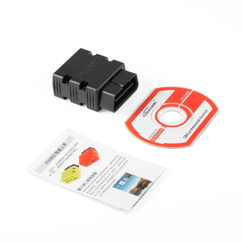 

Сканер диагностический Konnwei KW902 ELM327, совместимый с Bluetooth, OBD2