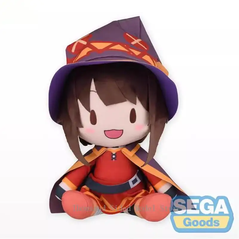 Фото В наличии SEGA Fuwa Puchi Nuigurumi Megumin Pluszowa кукла Kono Subarashii Sekai Ni Bakuen O! Kawaii оригинальные аниме-фигурки игрушки 27 см №1