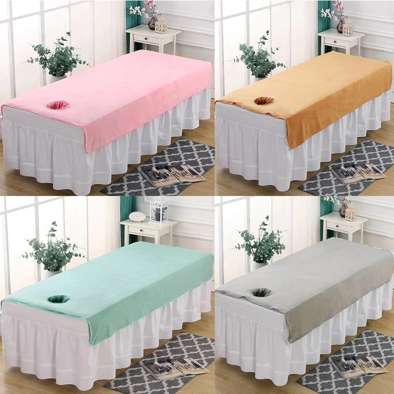 Плотное бархатное покрывало из кораллового флиса для салона красоты