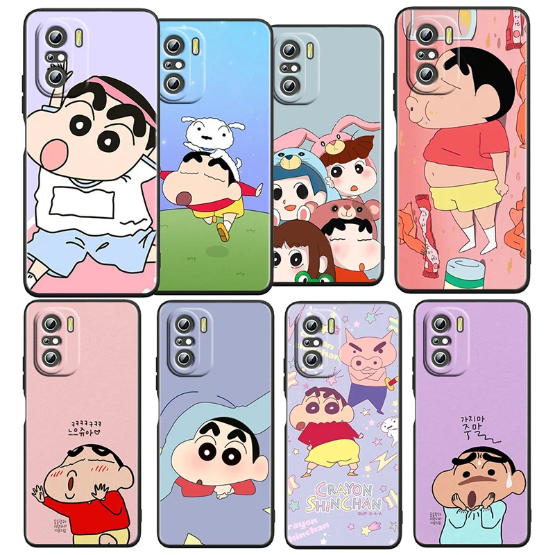 

Crayon Shin-chan Boy For Xiaomi Redmi 10 10X K40 K30 K20 9 9I 9A 9C 8 Silicone Soft TPU Black Phone Case Funda Coque Capa Cover