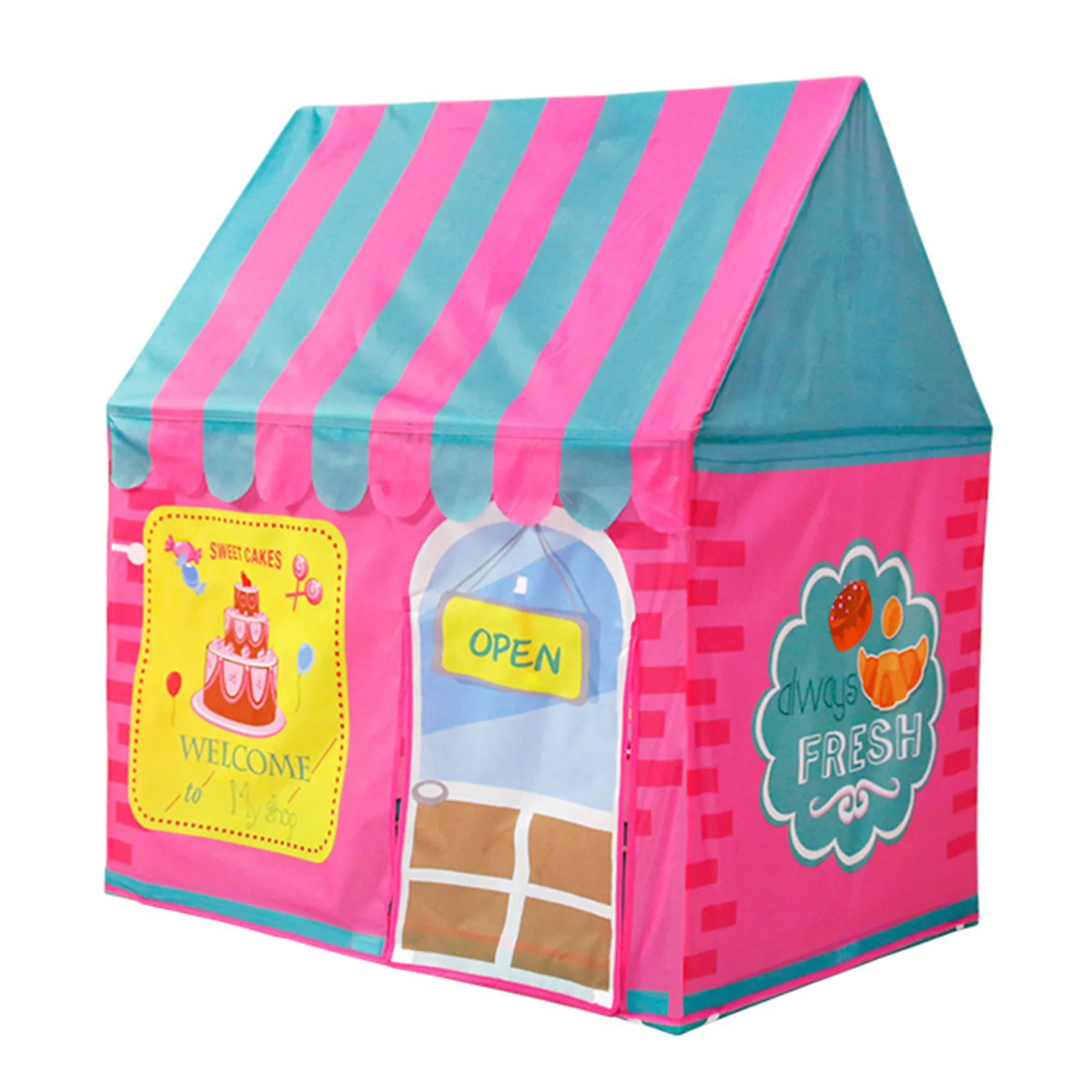 

Kids Tent Dessert Shop DIY Tent Play Tents Indoor Baby House Kids Pretend Playhouse Children Portable Tents Pink