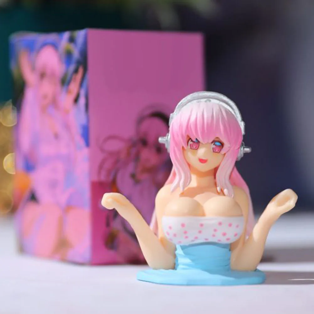 

Cute Kanako Chest Shaking Girls Car Dashboard Ornament Sexy Ornaments Cartoon Kawaii Anime Dolls Plump Shape Statue