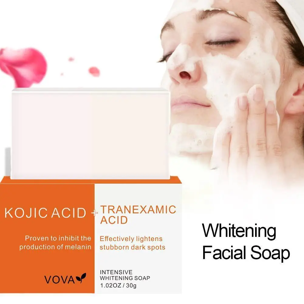

30g Kojic Acid Soap Dark Black Skin Lightening Soap Soap Care Repair Body Whitening Handmade Brighten Face Bleaching Skin V2o0