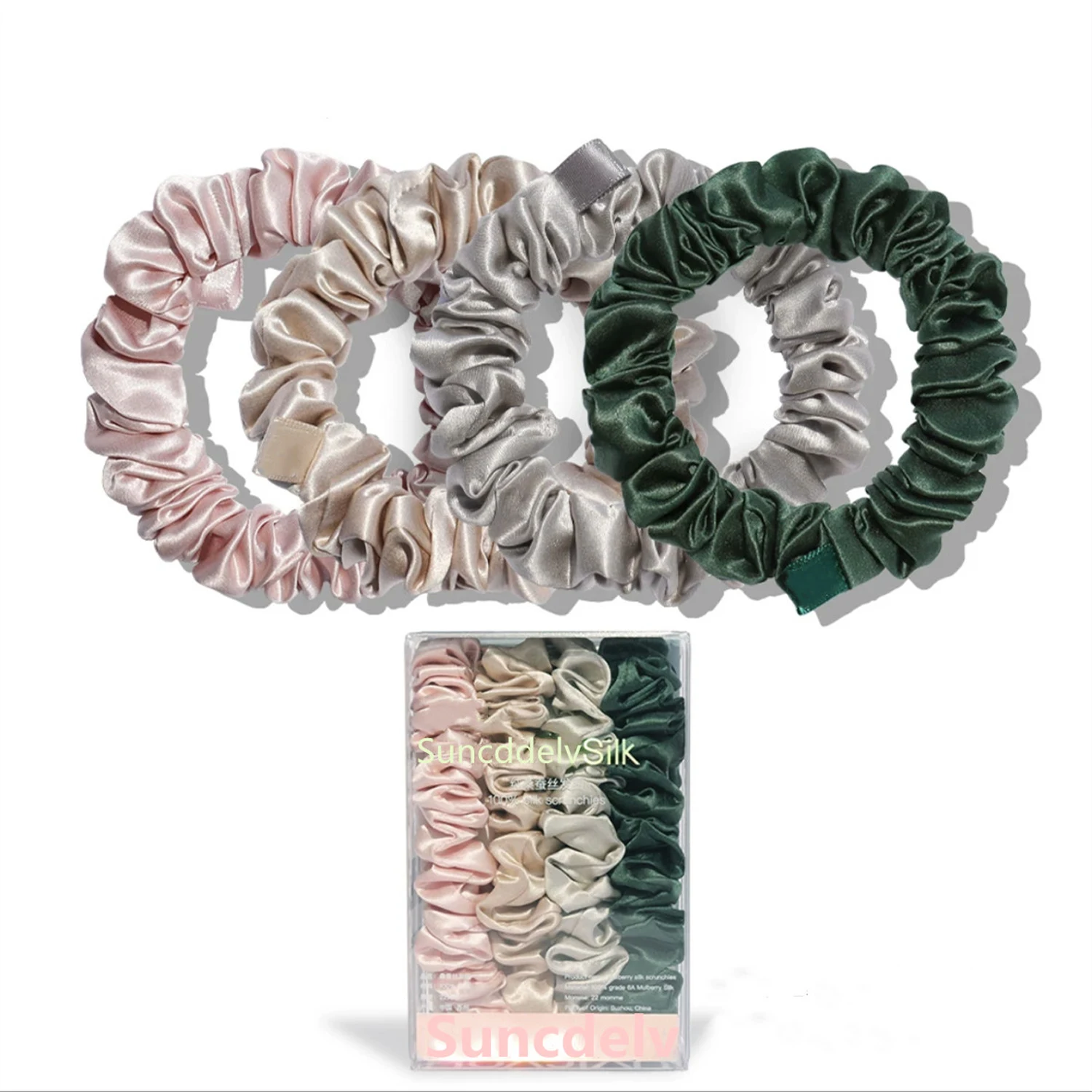 Резинки для волос ручной работы из 100% шелка, 2 см, 19 дюймов