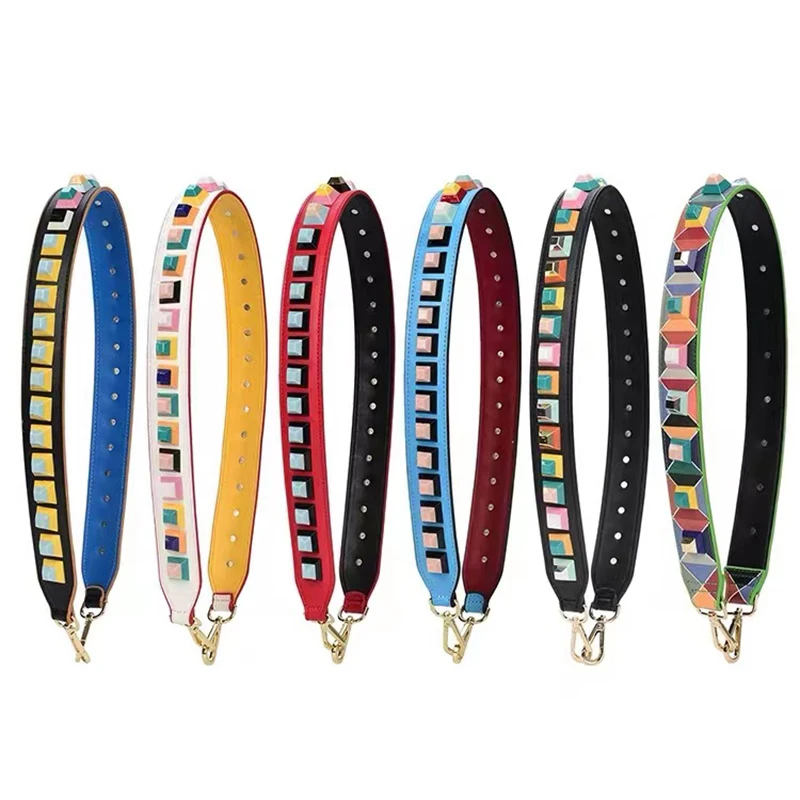 

Женский ремень из натуральной кожи, с заклепками, шириной 4 см