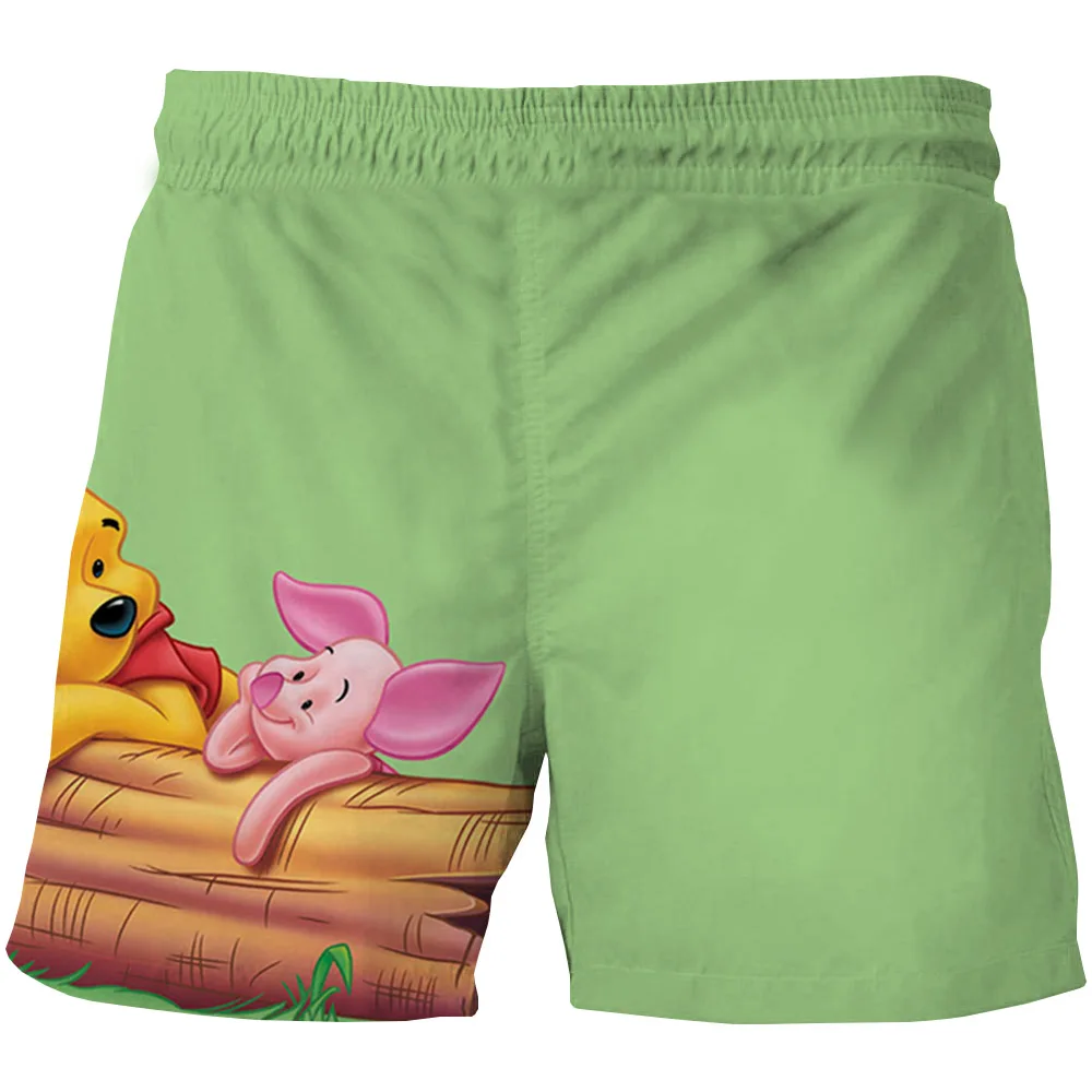 Disney 4-14 T Boys & Girls Piglet Beach Shorts Swim Summer 3D Cartoon Pants Toddler Kids Swimwear Fashion Street General