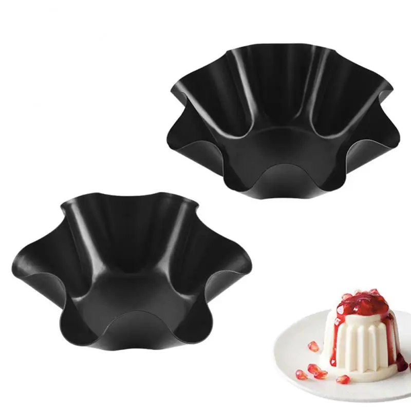 

3PCS 6/8 Petal Shape Cake Pan Tray Carbon Steel Baking Bowl Non-stick Salad Bowl Egg Tart Mold Flower Shape Baking Brioche Mold
