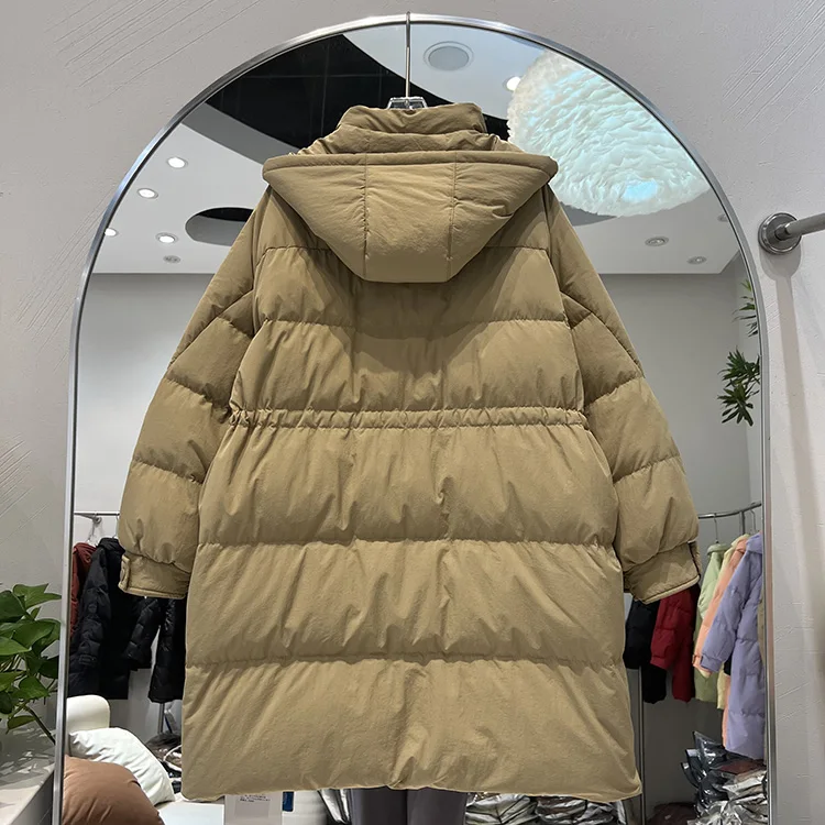 New Women Long Down Jacket Casual Style Autumn Winter Coats And Parkas Female Outwear