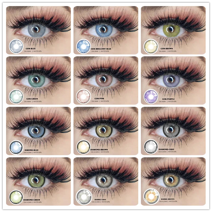 Контактные линзы EYESHARE цвет Эд цветные контактные для глаз красоты косметические
