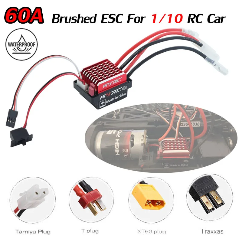 RC 1/10 60A матовый ESC 6 в/2A для Traxxas Trx4 D90 HSP Redcat Axial Scx10 RC4WD HPI Гусеничный Багги монстр-Трак 540/550 мотор