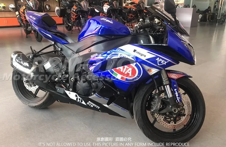

New ABS Motorcycle Accessories For Fit Kawasaki Ninja ZX6R 636 2009 2010 2011 2012 ZX-6R Bike Fairings Kit Blue
