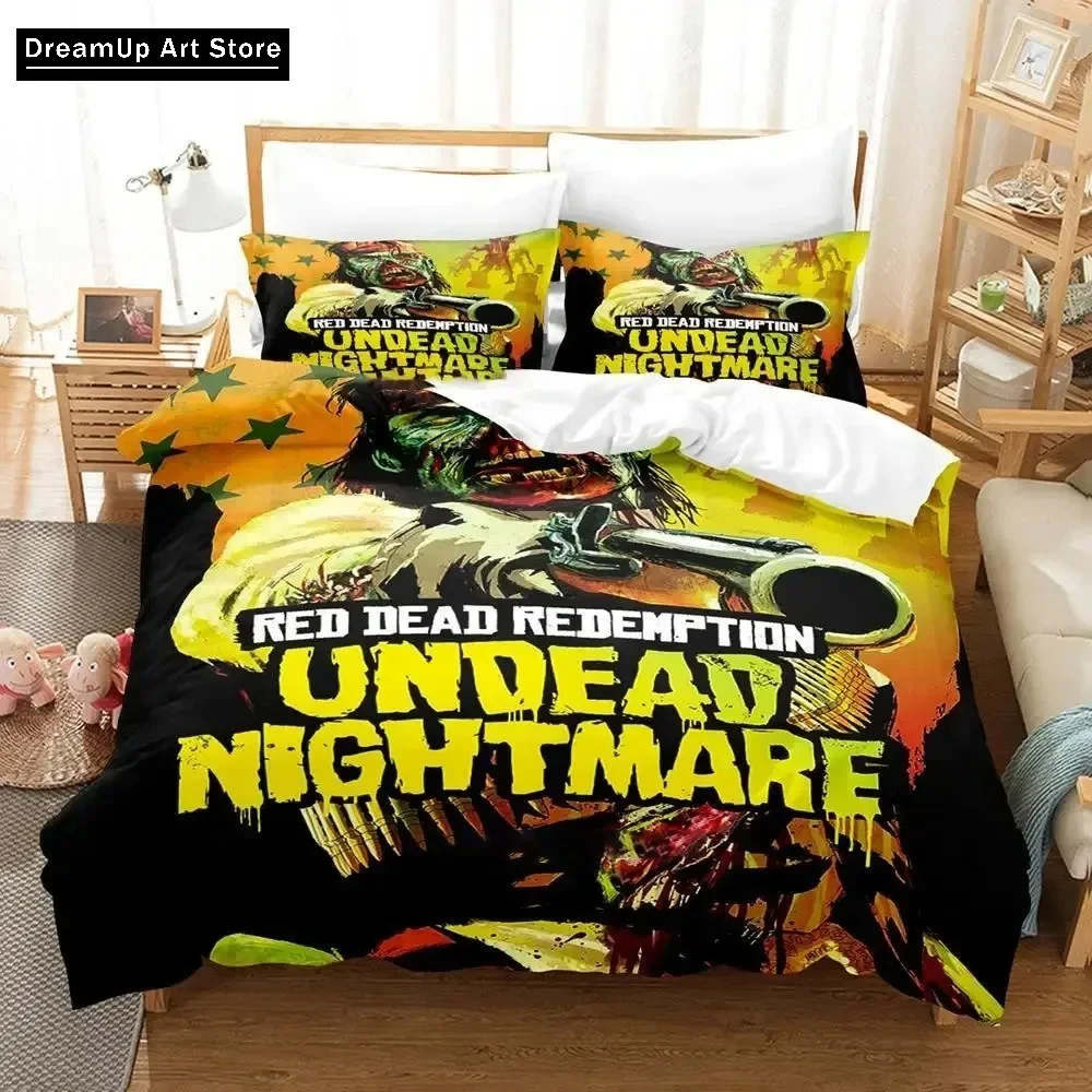 Комплект постельного белья Undead Nightmare Red Dead Redemption для мальчиков и девочек Twin Queen