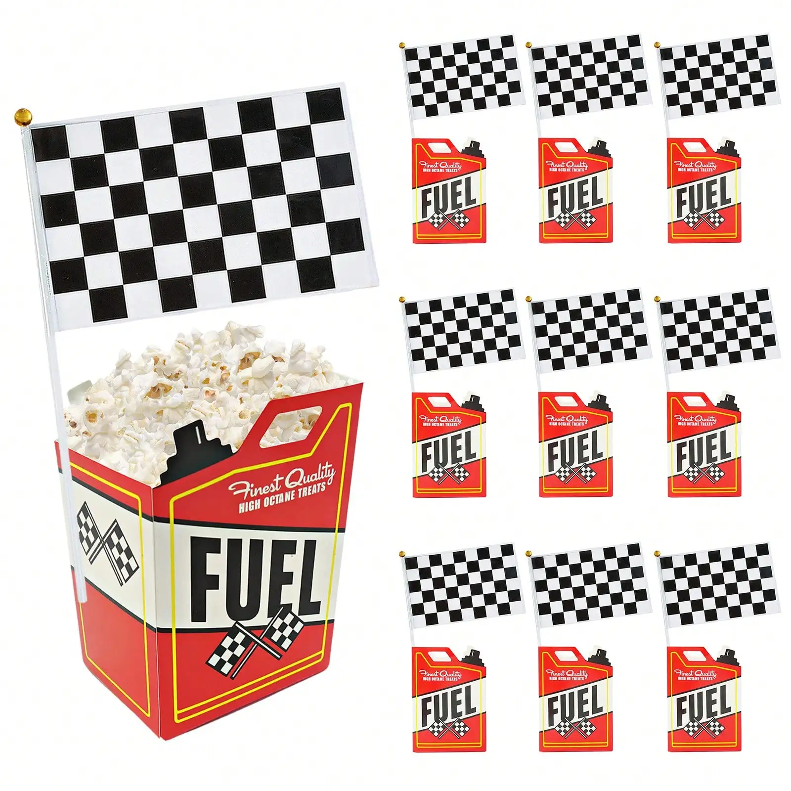 

Набор коробок для попкорна с дизайном гоночных машин