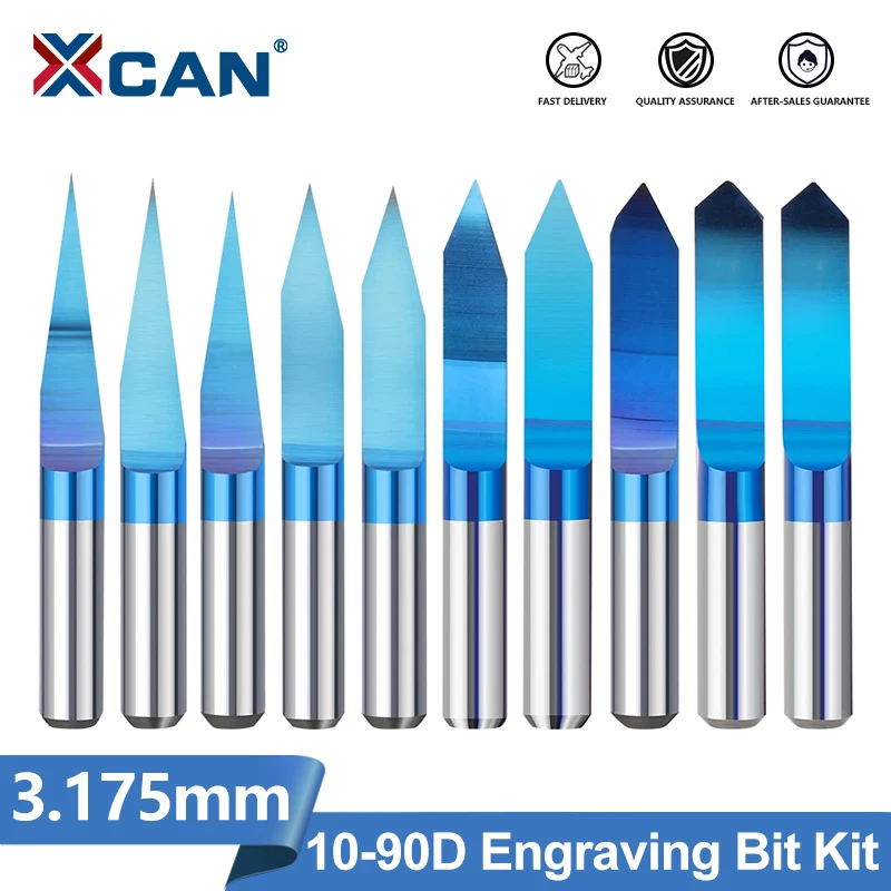 

XCAN Фреза для гравировки из карбида вольфрама DLPD0081001 1/8" 10-90 градусов