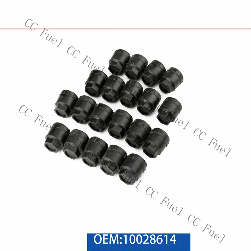 Фото Комплект из 20 черных колпачков для колесных гаек C+ для Chevrolet Camaro RS, GMC Sonoma, Buick, Pontiac №1