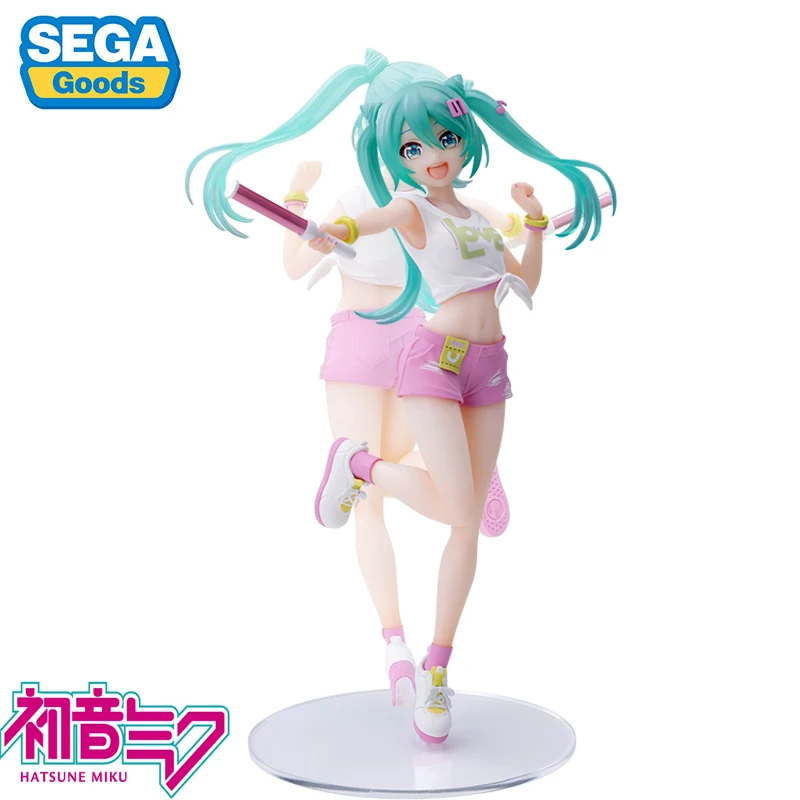 

SEGA оригинальная Аниме Фигурка люминаста Hatsune Miku концерт поддержка Ver. Экшн-фигурки из ПВХ 20 см, Коллекционная модель