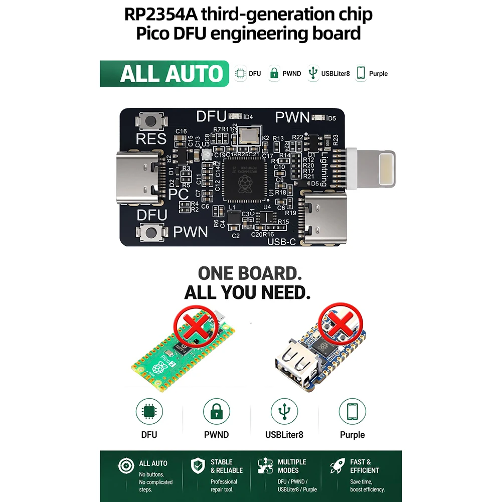 Адаптер B4 PICO Ultra DFU, автоматический инструмент для ввода DFU без ручного управления, инструмент для восстановления и сброса данных на iOS A12A13, устройство для разработки. (art.: 3920dccce2a19) - 3920dccce2a19