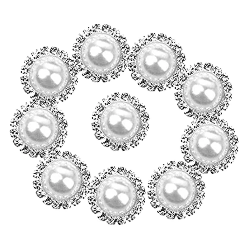 

Полукруглая жемчужная плоская Пряжка LBER диаметром 15 мм 10 шт. Изысканная искусственная жемчужина Подсолнух дисковая пряжка