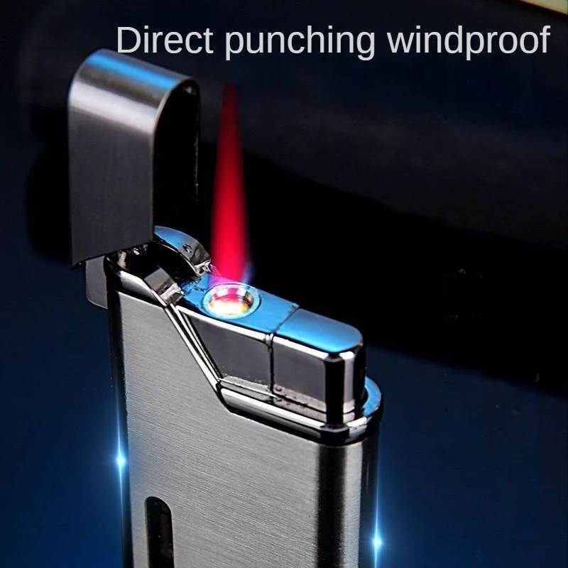 

High-end metal inflatable lighter igniter a number of optional lighter anti direct lighter personality visible gas lighter gifts