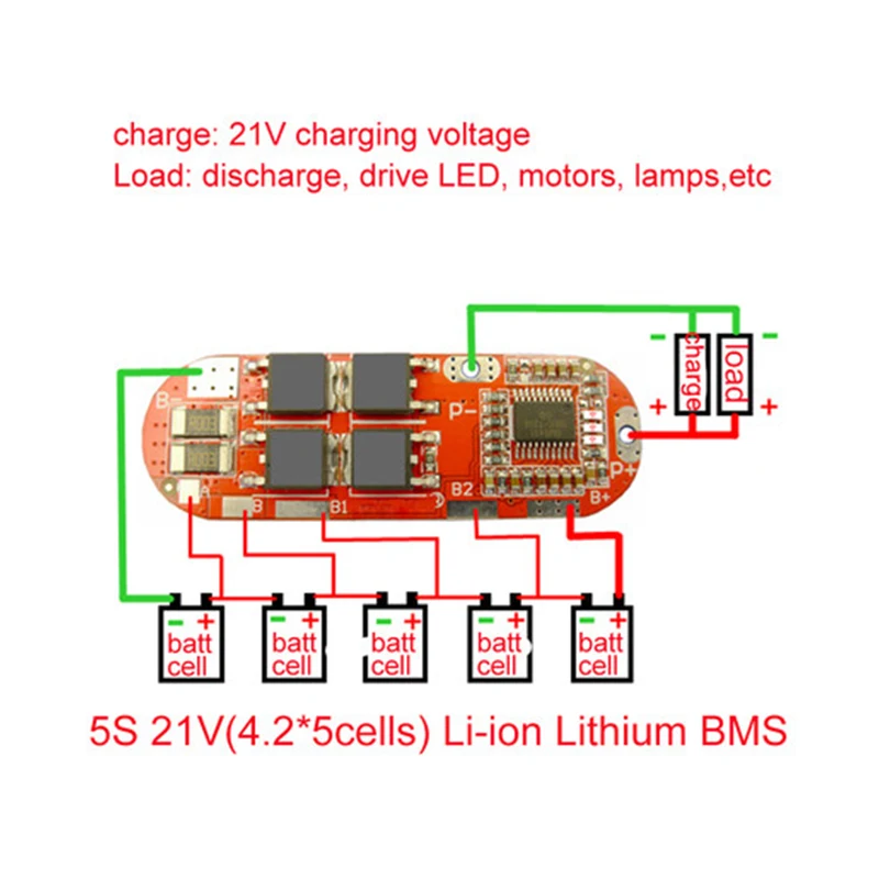 BMS 25A 3S 12 6 V 4S 16 8 5S 21V 18650 Защитная печатная плата для литий-ионной литиевой батареи