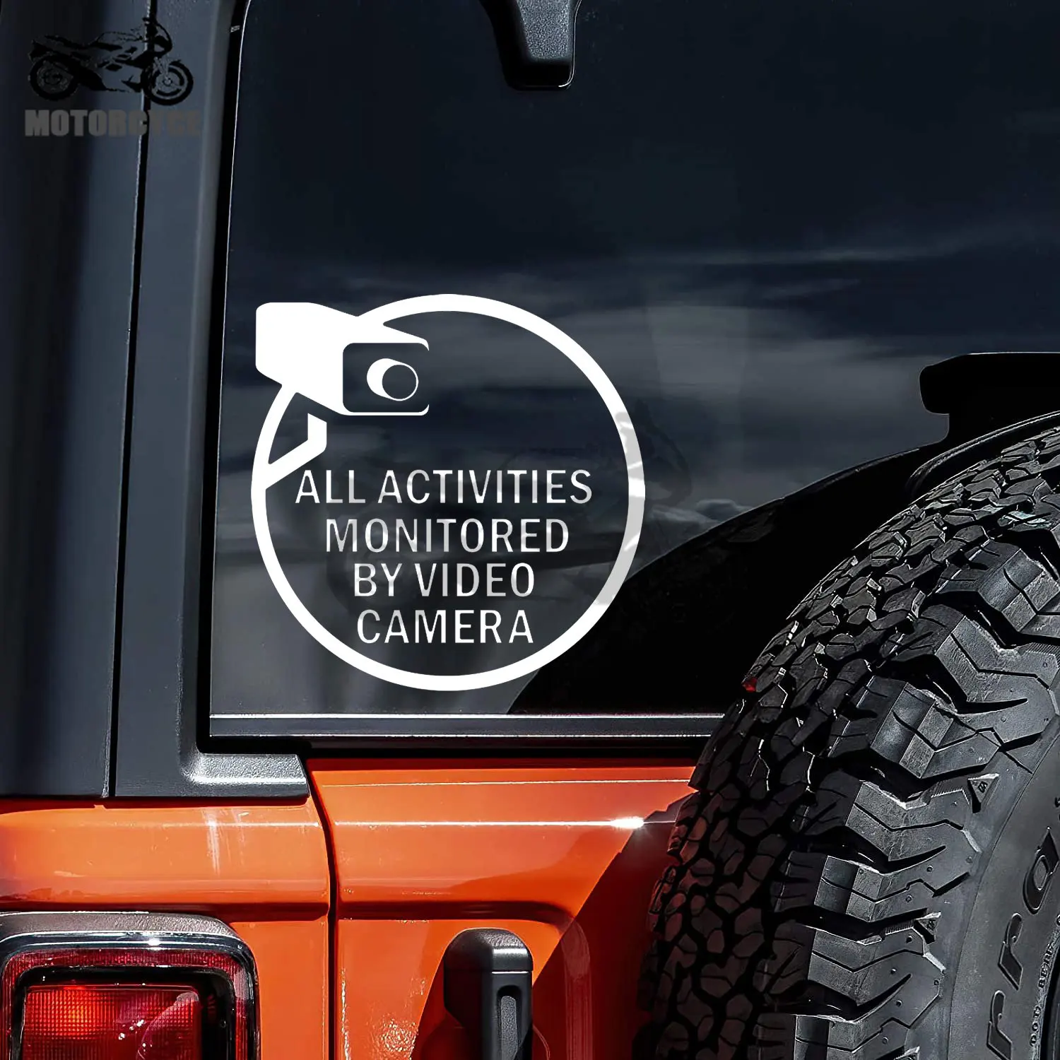 Personalized In Car Camera Recording Car Sticker Vinyl Decal Window Video Recording Warning Sign Waterproof Car Accessories