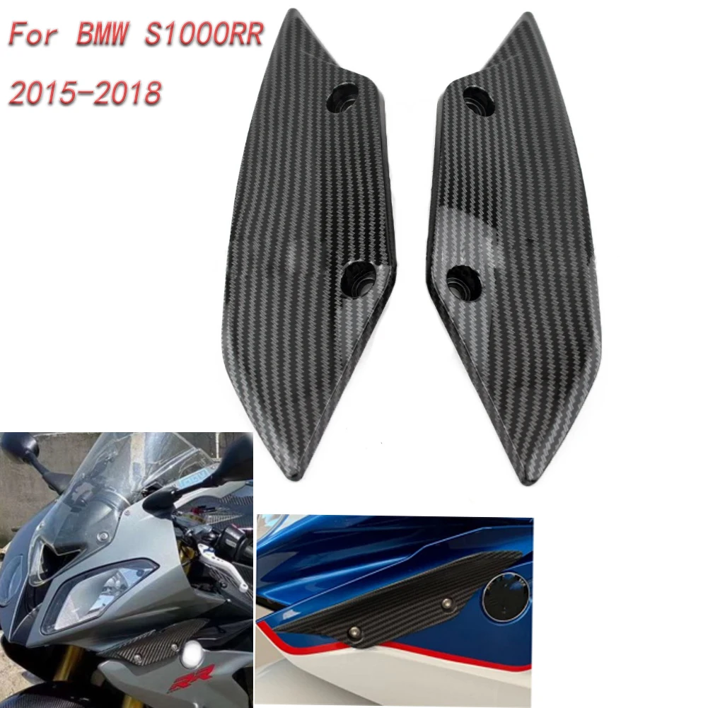 

Front Aerodynamic Winglets Windshield Fairing Wing Cover Panel S1000 RR S 1000 RR For BMW S1000RR 2015-2018 2016 2017 ABS Black