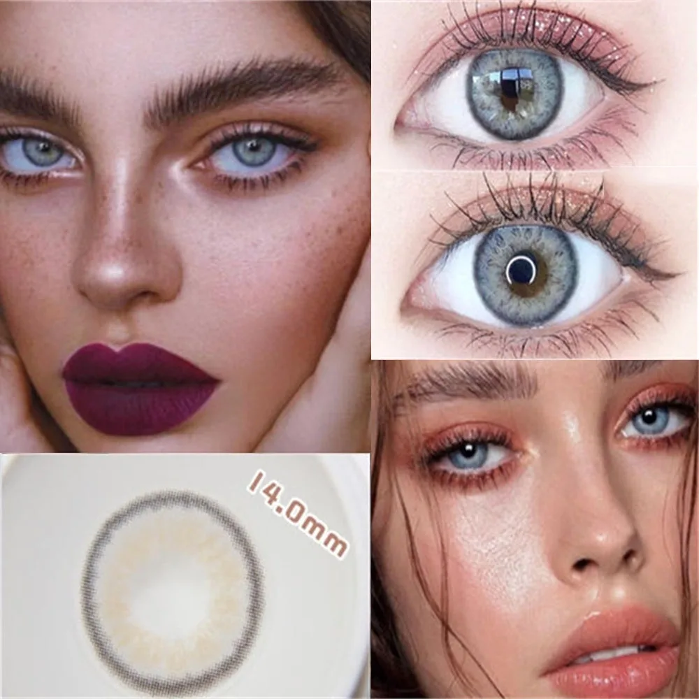 Roma Коричневые линзы для близорукости по рецепту мягкие цветные контактные глаз