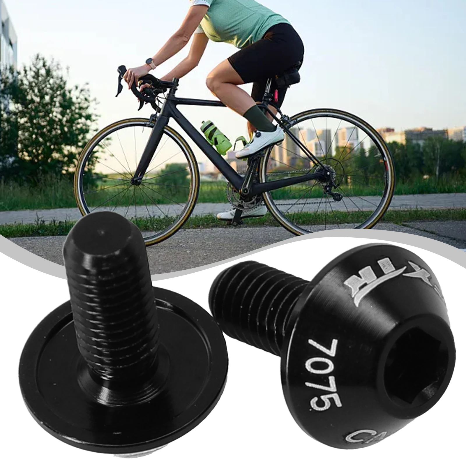 

Upgrade Your Cycling Experience with Our Aluminum Alloy M5*12 Bicycle Bottle Cage Screw Set Packed with 2 Screws