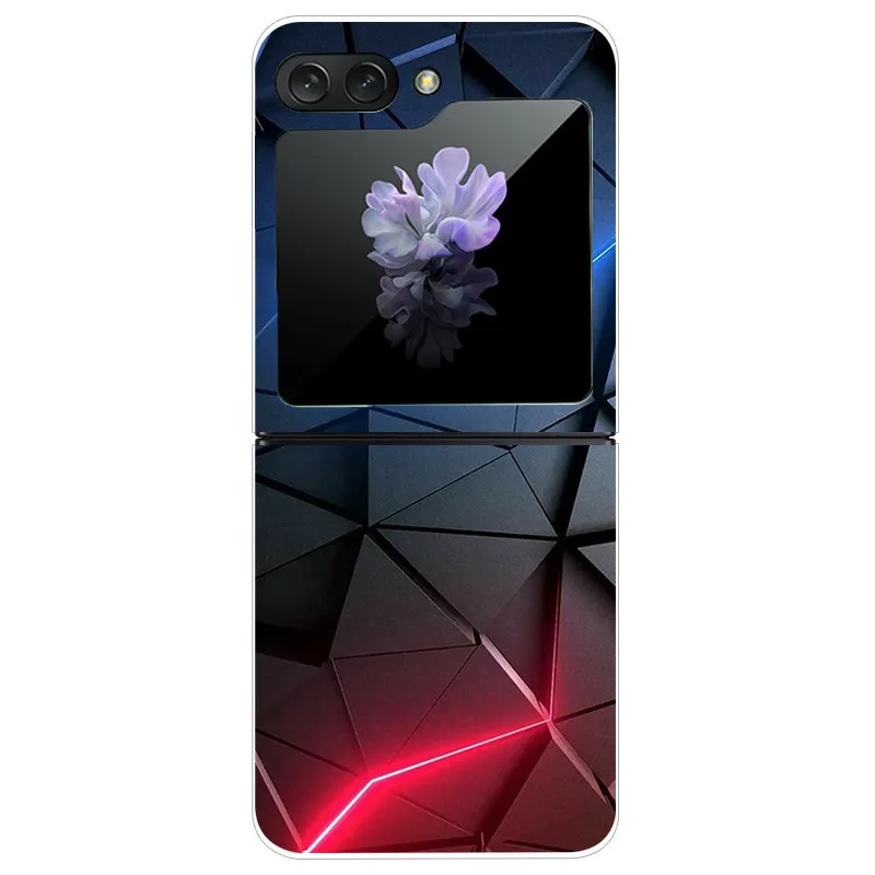 Прозрачный жесткий чехол для Samsung Galaxy Z Flip5 задняя крышка телефона из