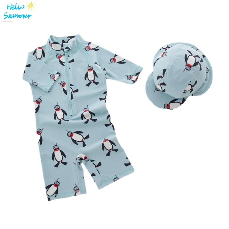 Baby Boys Bath Wear Swimming Bathing Children Boy Wet-suit Kids Party Surfing Sunning Swimsuit | Спорт и развлечения