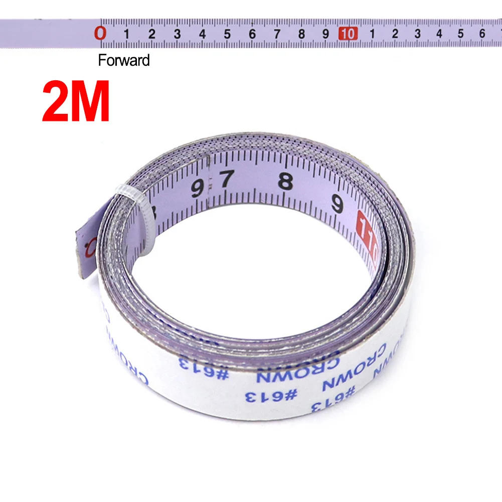 

1 шт. Совершенно новая домашняя лента для шкалы, мягкая линейка 2 м, Метрическая для деревообработки, искусственная нержавеющая сталь, белая
