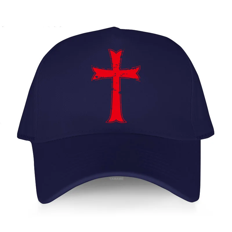 

cotton unisex Adjustable Baseball Cap Crusader Knights Templar Distressed Cross Man Women Summer Hat drop shipping