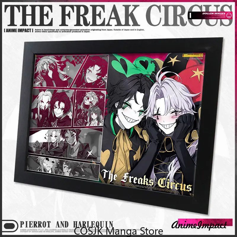 Фото Аниме-фигурка «The Freak Circus»: Пьеро-арлекин, подвижная, с фоторамкой, настольное украшение, коллекционный предмет, подарок для косплея №3