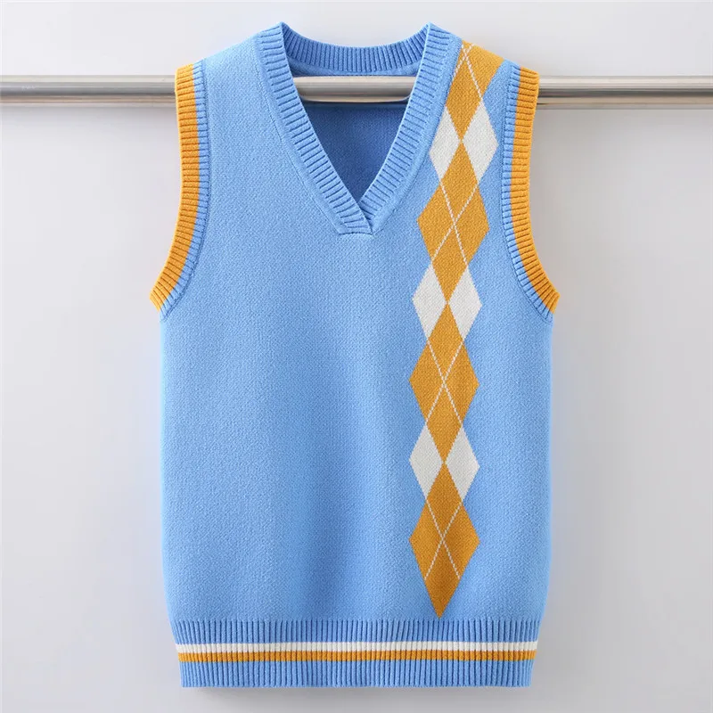 

Детский вязаный жилет из чистого хлопка, Осень-зима, детская теплая куртка без рукавов для мальчиков и девочек, брикет