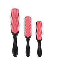 9 rows detangling hair brush denman detangler hairbrush scalp massager straight curly wet hair comb for women men home salon