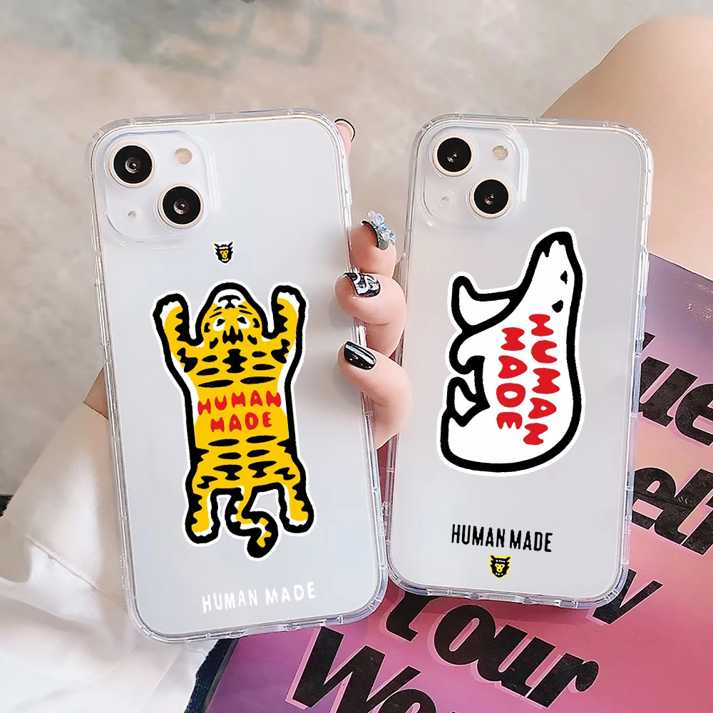 

Luxury Brand NIGO HUMAN MADE Polar bear Phone Case for iPhone11 12 13 Pro X XR XS Max 7 8 Plus Japan Fashion Tiger Cover Coque
