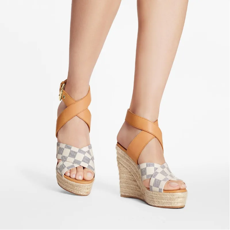 

Waterproof Women Pumps Chunky Platform Talon Chaussure Femme Sandals Summer Female Open Toe Heels Cross Strap Fashion Shoes