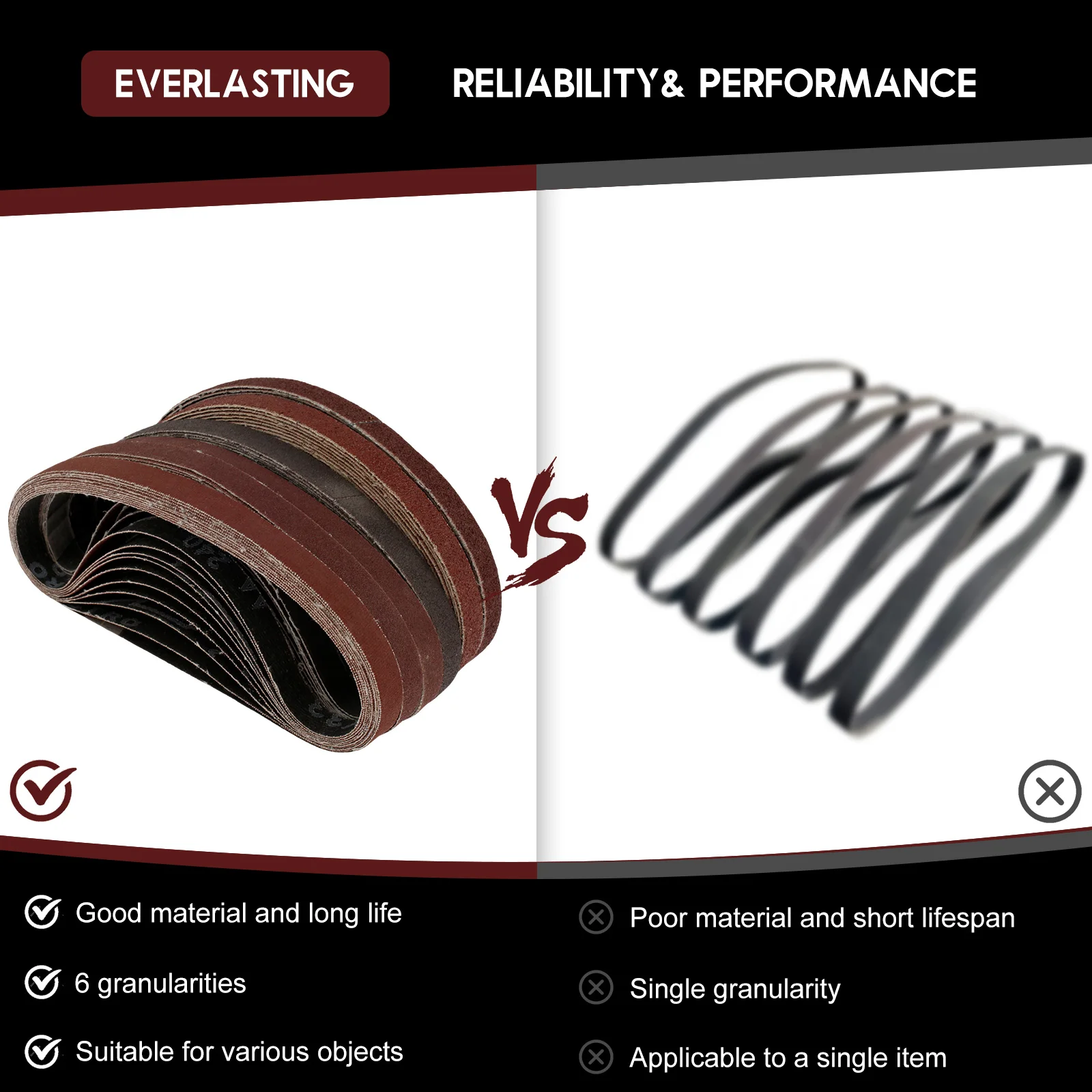 60 шт. шлифовальные ленты Зернистость 40/60/80/120/150/240