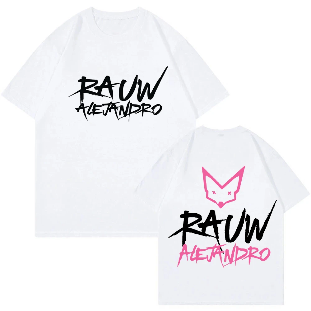 Рэперский певец Rauw Alejandro Футболки с принтом Повседневная летняя футболка