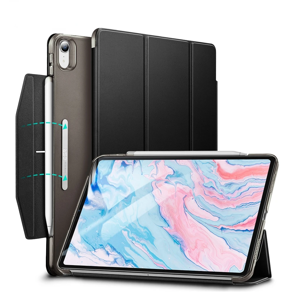 

Case for iPad Air 4 2020 2021 iPad Pro 11 12.9 12 9 Inch Light Simple Smart Cover with Pencil Holder Enclosure Case Funda