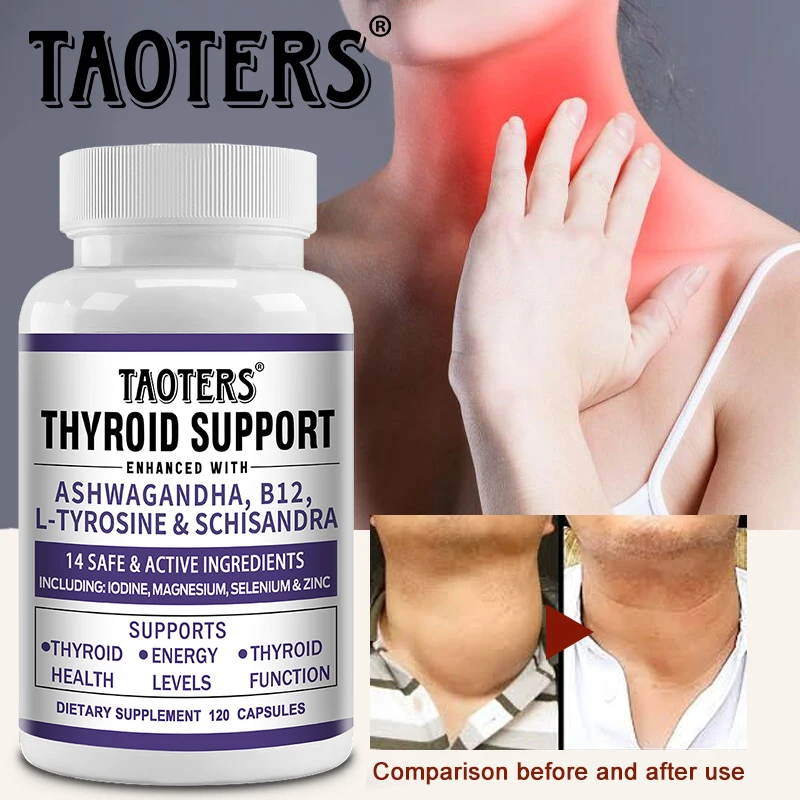 

Body Thyroid Support Supplement - Energy and Focus Support Formula - Vegan & Non-GMO - Vitamin B12 Complex, Zinc, Selenium,