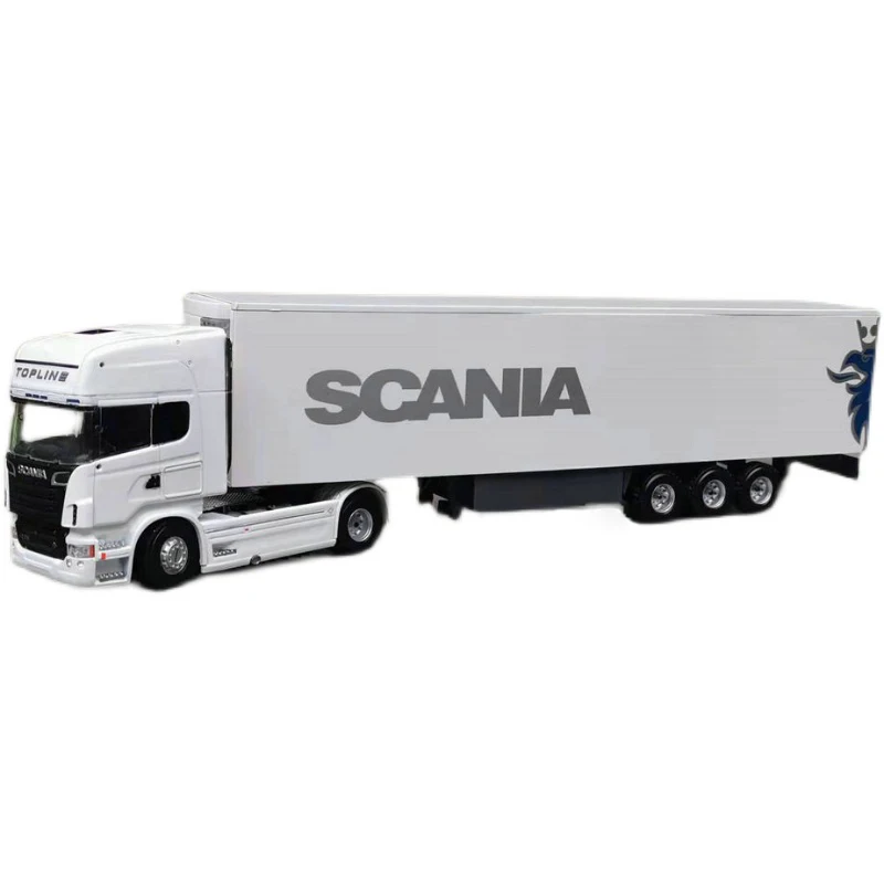 Полуприцеп-контейнер SCANIA 1:50 с подсветкой игрушечный автомобиль из сплава