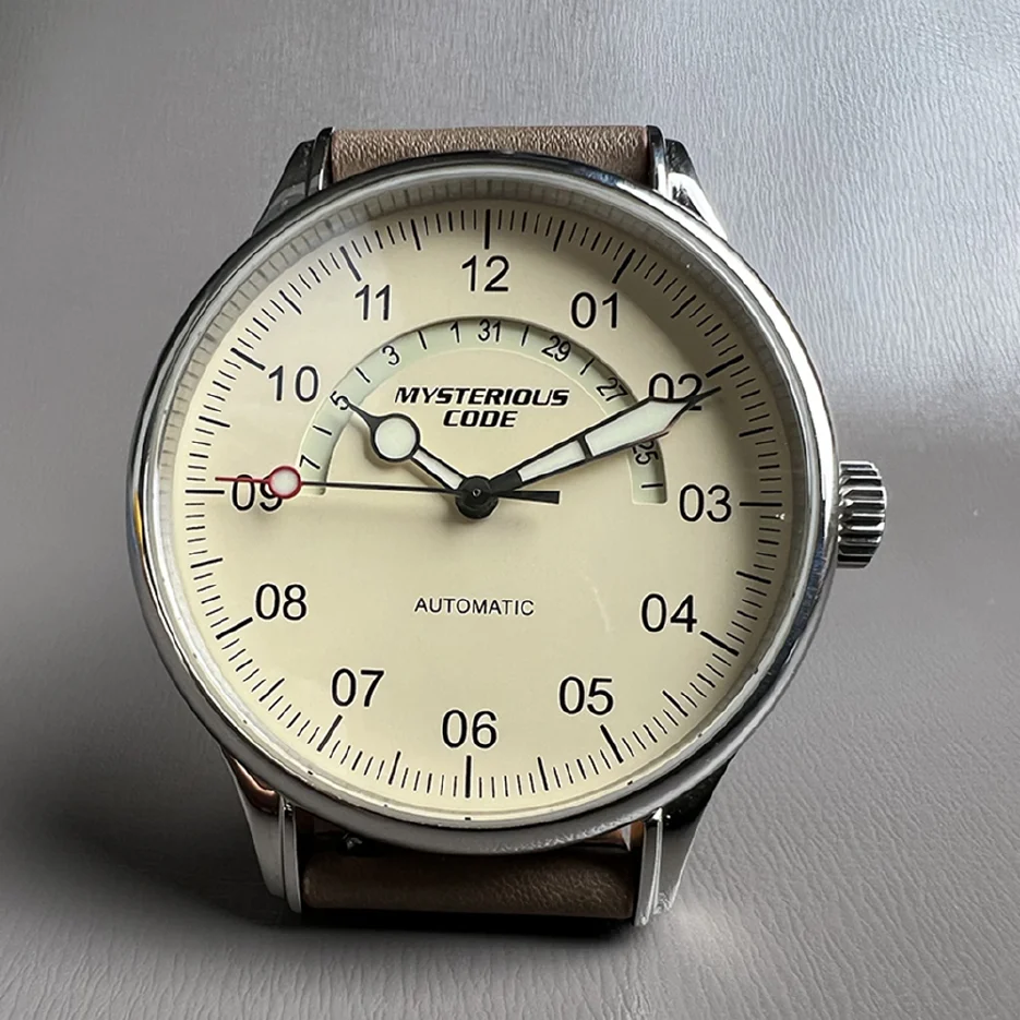 

Vintage PT5000 Automatic Watch Men Mysterious Code Mechanical Wristwatches 42mm Business Watch Male Retro ETA 2824 Clocks Luxury