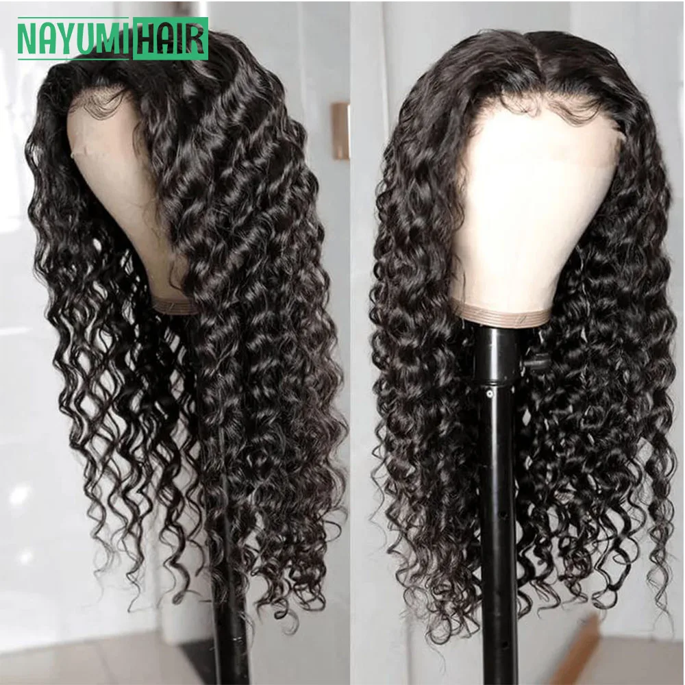 13x4 Loose Deep Wave Transparent Lace Front Wigs Human Hair With Baby Hair Pre-Plucked Natural Hairline For Black Women 30Inch